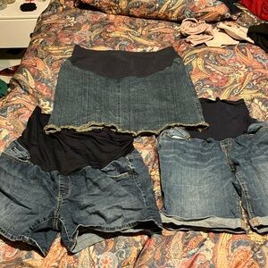 Maternity shirts and skirt lot